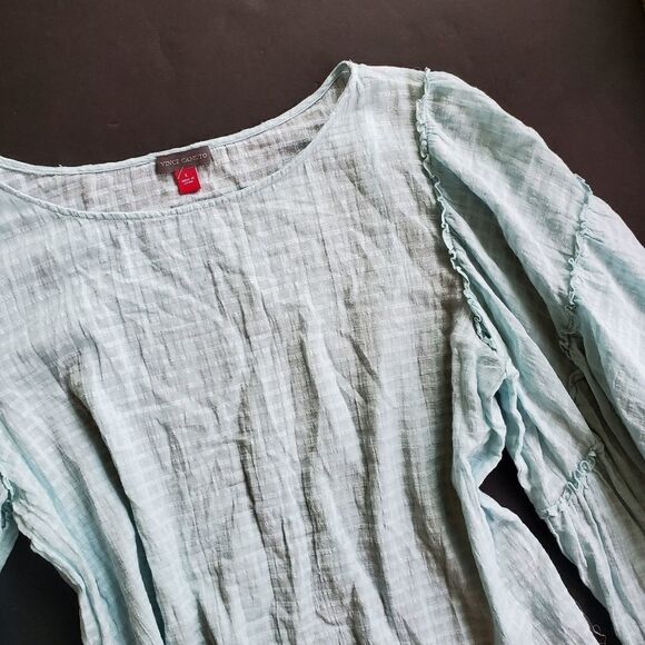 Vince Camuto Baby Blue Flowy Blouse - Picture 3 of 9